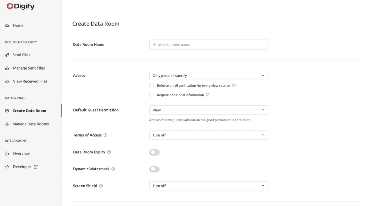 Digify Link Permissions