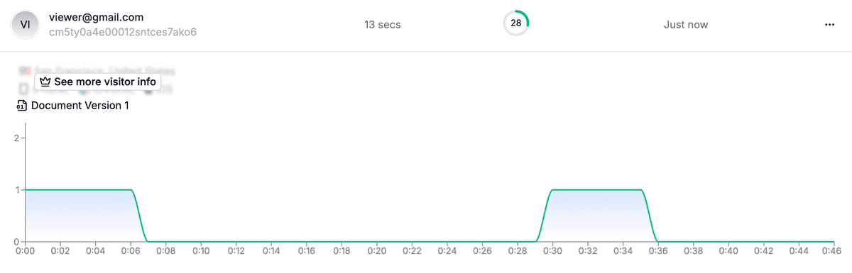 Video Analytics one visitor