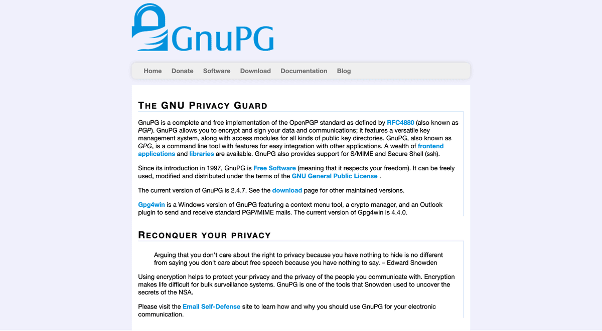 GPG interface