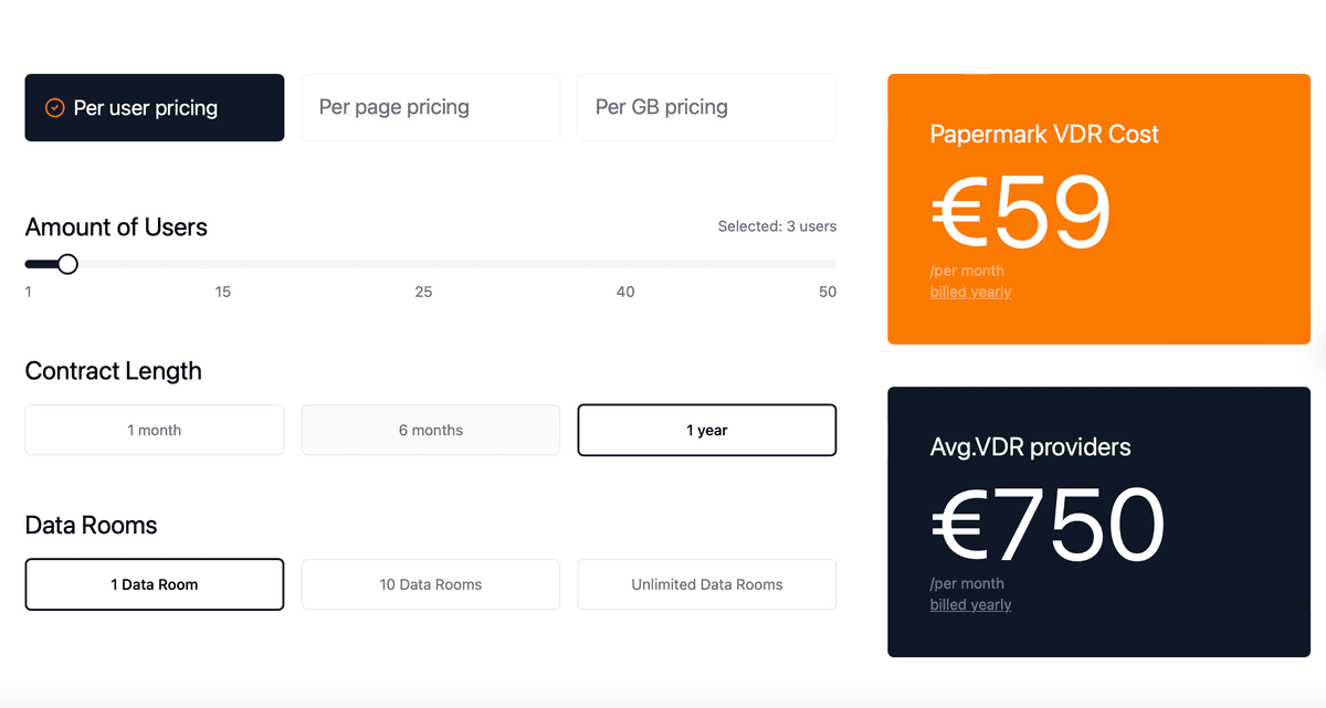 Investment Banking VDR Price Calculator