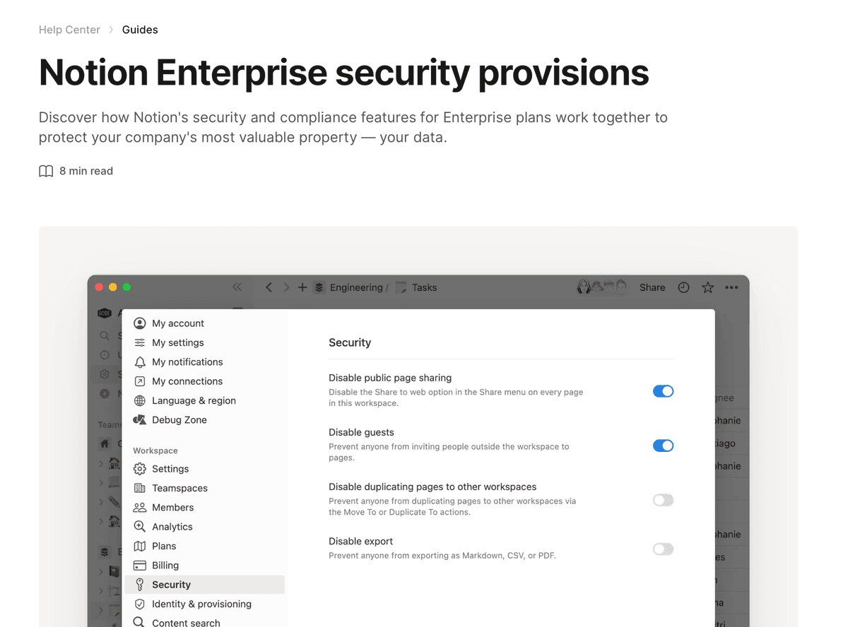 Notion Security